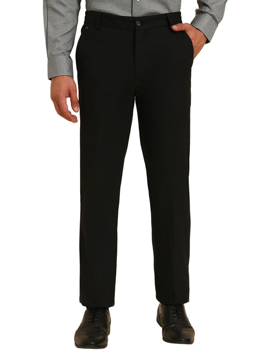 Formal Trouser for Men | Breathable & Soft with Color Fastness Regular Fit Poly Viscose Fabric Solid Pattern Hook & Eye Closure
