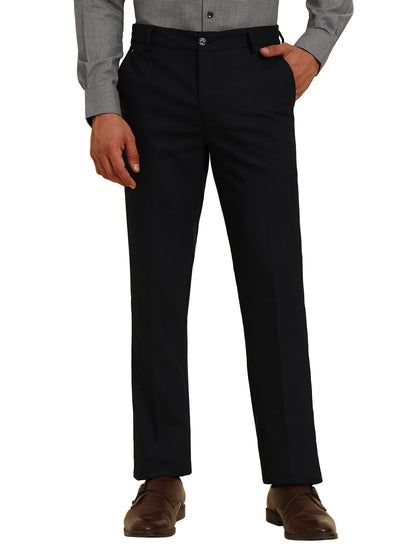 Formal Trouser for Men | Breathable & Soft with Color Fastness Regular Fit Poly Viscose Fabric Solid Pattern Hook & Eye Closure