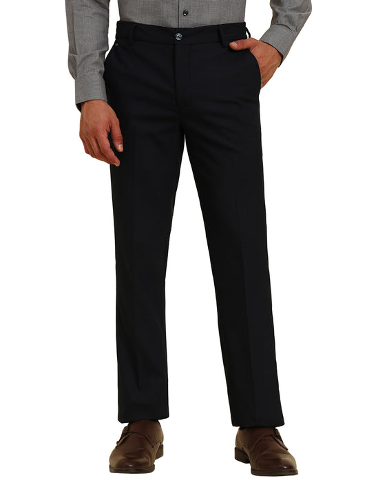 Formal Trouser for Men | Breathable & Soft with Color Fastness Regular Fit Poly Viscose Fabric Solid Pattern Hook & Eye Closure