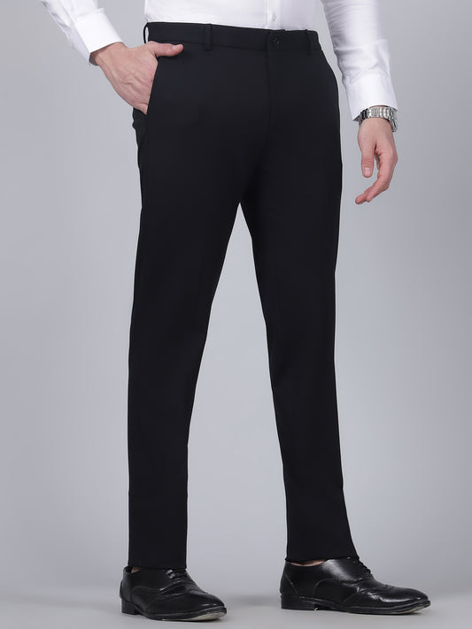 Formal Trouser for Men | Breathable & Soft with Color Fastness Regular Fit Rayon Fabric Solid Pattern Hook & Eye Closure