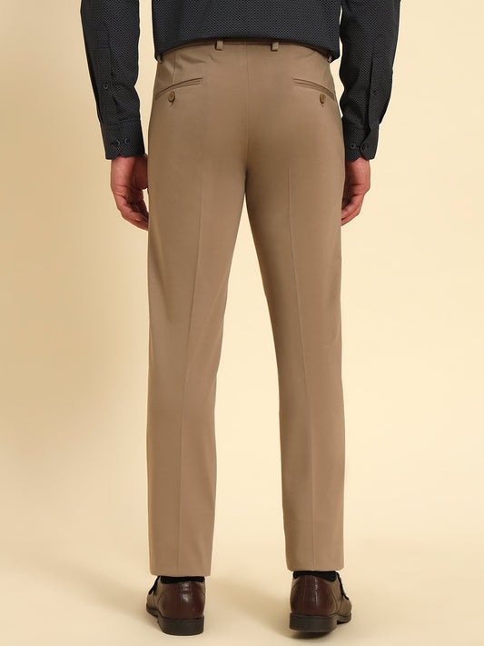 Formal Trouser for Men | Breathable & Soft with Color Fastness Regular Fit Rayon Fabric Solid Pattern Hook & Eye Closure