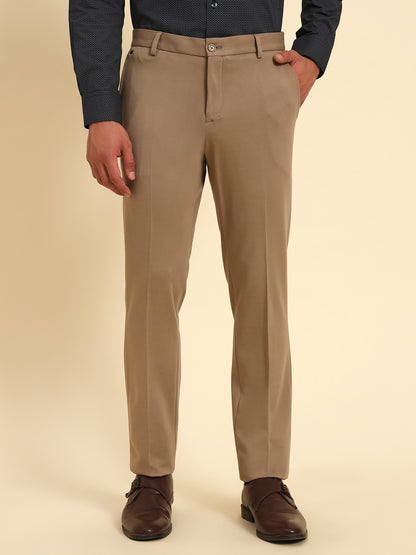Formal Trouser for Men | Breathable & Soft with Color Fastness Regular Fit Rayon Fabric Solid Pattern Hook & Eye Closure