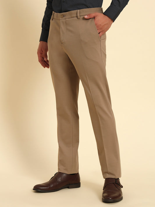 Formal Trouser for Men | Breathable & Soft with Color Fastness Regular Fit Rayon Fabric Solid Pattern Hook & Eye Closure