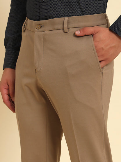 Formal Trouser for Men | Breathable & Soft with Color Fastness Regular Fit Rayon Fabric Solid Pattern Hook & Eye Closure