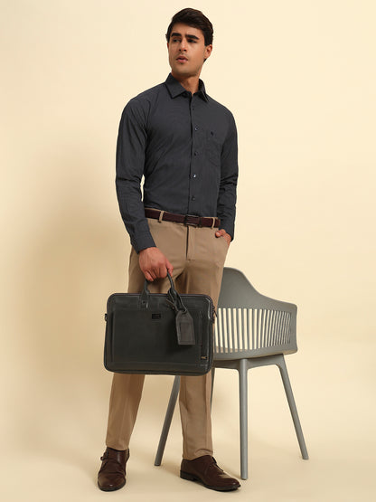 Formal Trouser for Men | Breathable & Soft with Color Fastness Regular Fit Rayon Fabric Solid Pattern Hook & Eye Closure