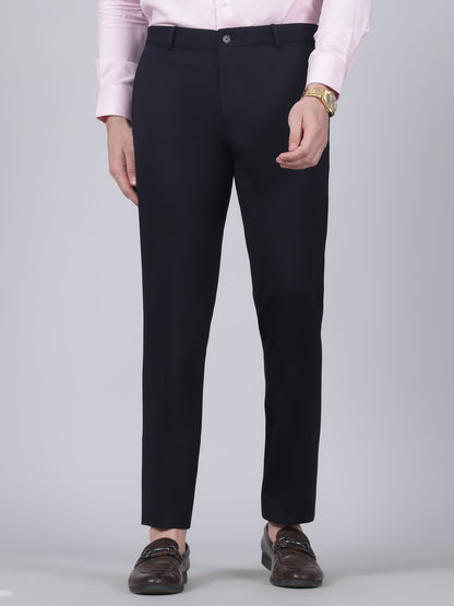 Formal Trouser for Men | Breathable & Soft with Color Fastness Regular Fit Rayon Fabric Solid Pattern Hook & Eye Closure