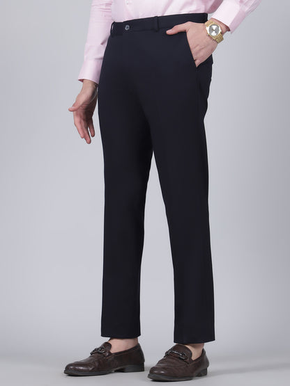 Formal Trouser for Men | Breathable & Soft with Color Fastness Regular Fit Rayon Fabric Solid Pattern Hook & Eye Closure