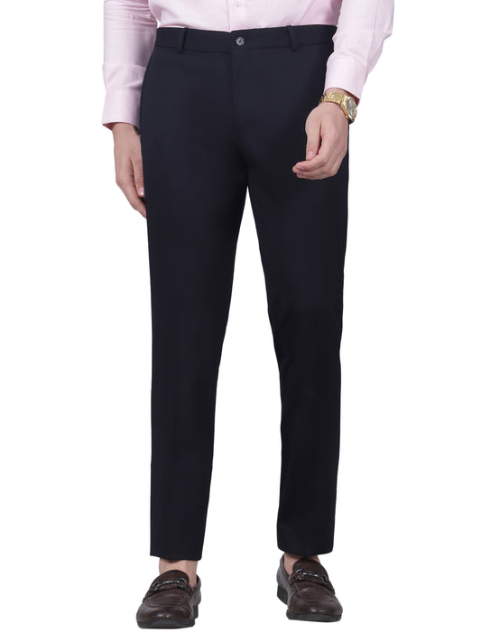 Formal Trouser for Men | Breathable & Soft with Color Fastness Regular Fit Rayon Fabric Solid Pattern Hook & Eye Closure