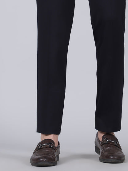 Formal Trouser for Men | Breathable & Soft with Color Fastness Regular Fit Rayon Fabric Solid Pattern Hook & Eye Closure