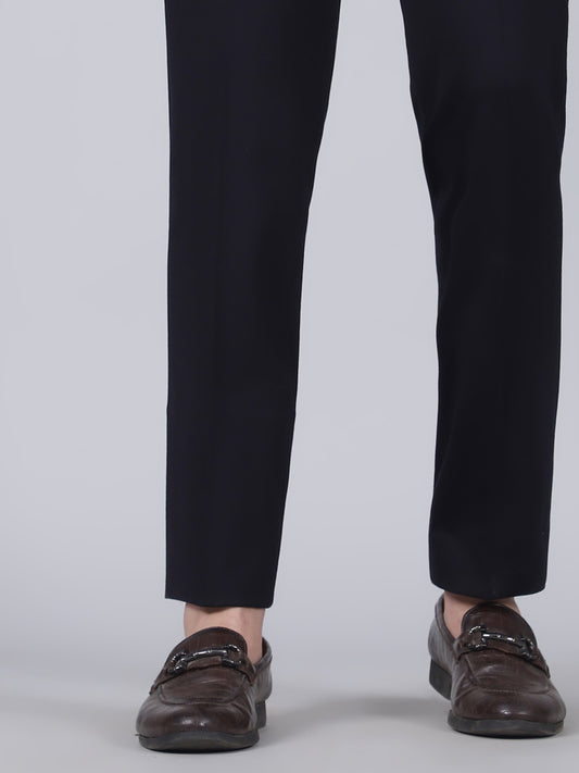 Formal Trouser for Men | Breathable & Soft with Color Fastness Regular Fit Rayon Fabric Solid Pattern Hook & Eye Closure