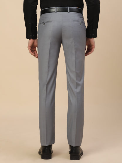 Formal Trouser for Men | Breathable & Soft with Color Fastness Regular Fit Terry Rayon Fabric Solid Pattern Hook & Bar Closure