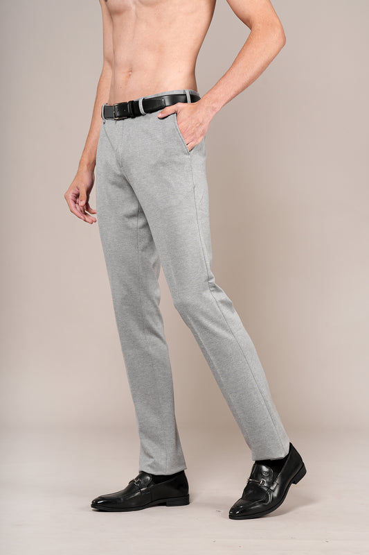 Formal Trouser for Men | Breathable & Soft with Color Fastness Regular Fit Rayon Fabric Self Design Pattern Hook & Eye Closure