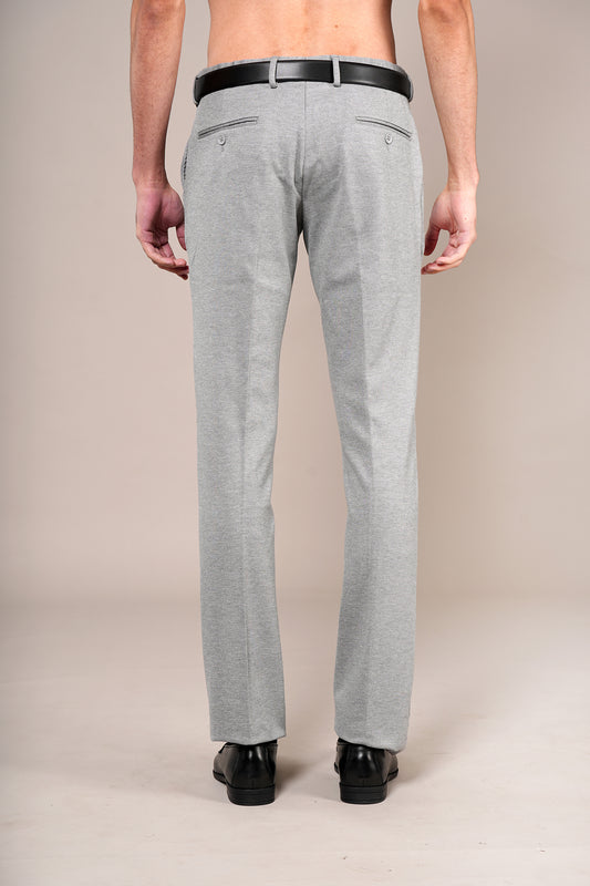 Formal Trouser for Men | Breathable & Soft with Color Fastness Regular Fit Rayon Fabric Self Design Pattern Hook & Eye Closure