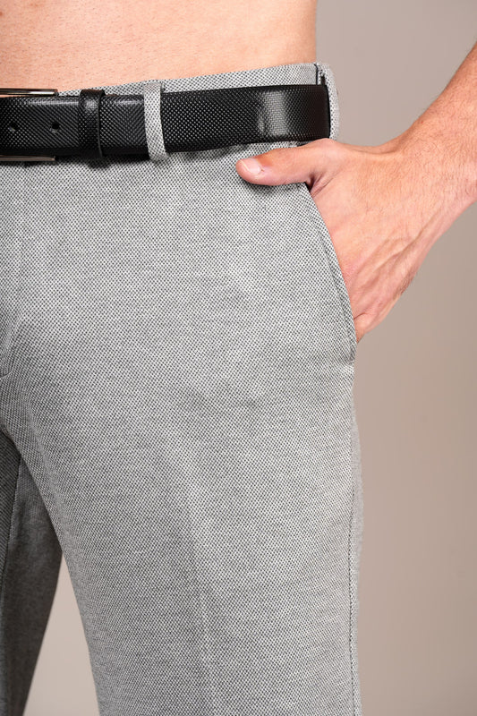 Formal Trouser for Men | Breathable & Soft with Color Fastness Regular Fit Rayon Fabric Self Design Pattern Hook & Eye Closure