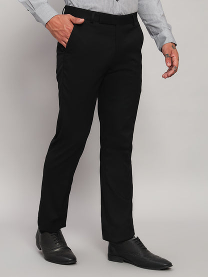 Formal Trouser for Men | Breathable & Soft with Color Fastness Regular Fit Poly Viscose Fabric Solid Pattern Hook & Eye Closure