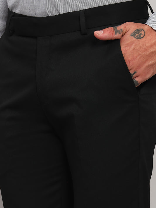 Formal Trouser for Men | Breathable & Soft with Color Fastness Regular Fit Poly Viscose Fabric Solid Pattern Hook & Eye Closure