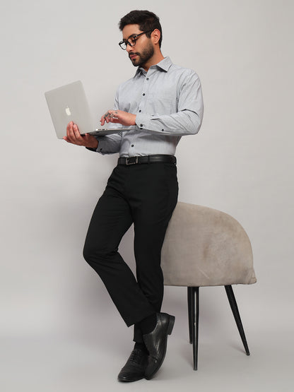 Formal Trouser for Men | Breathable & Soft with Color Fastness Regular Fit Poly Viscose Fabric Solid Pattern Hook & Eye Closure