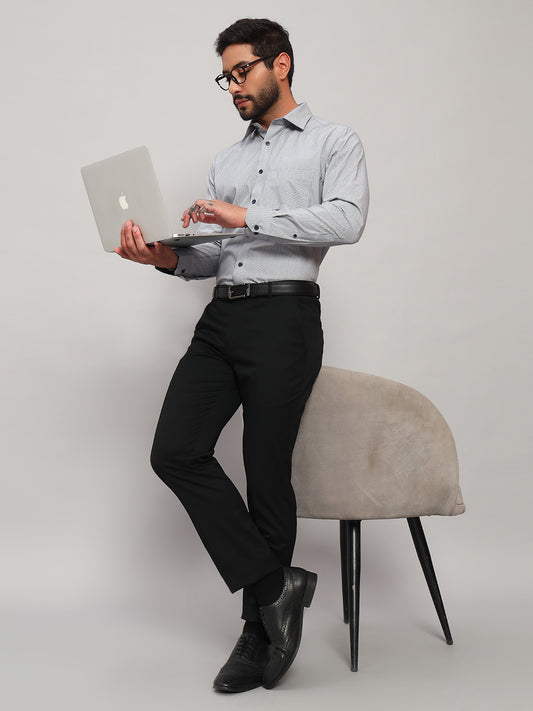 Formal Trouser for Men | Breathable & Soft with Color Fastness Regular Fit Poly Viscose Fabric Solid Pattern Hook & Eye Closure