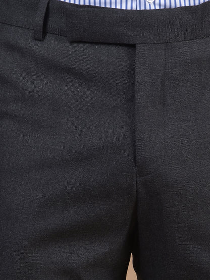 Formal Trouser for Men | Breathable & Soft with Color Fastness Regular Fit Poly Viscose Fabric Solid Pattern Hook & Eye Closure