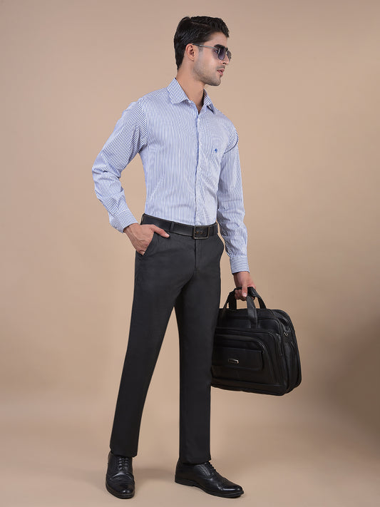 Formal Trouser for Men | Breathable & Soft with Color Fastness Regular Fit Poly Viscose Fabric Solid Pattern Hook & Eye Closure