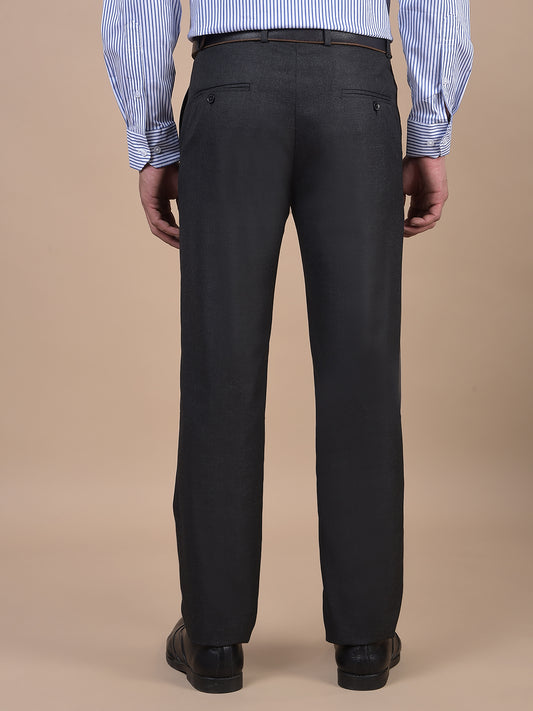 Formal Trouser for Men | Breathable & Soft with Color Fastness Regular Fit Poly Viscose Fabric Solid Pattern Hook & Eye Closure