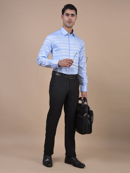 Formal Trouser for Men | Breathable & Soft with Color Fastness Regular Fit Poly Viscose Fabric Self Design Pattern Hook & Eye Closure