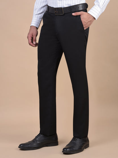 Formal Trouser for Men | Breathable & Soft with Color Fastness Regular Fit Poly Viscose Fabric Solid Pattern Hook & Eye Closure