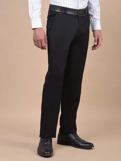 Formal Trouser for Men | Breathable & Soft with Color Fastness Regular Fit Poly Viscose Fabric Solid Pattern Hook & Eye Closure