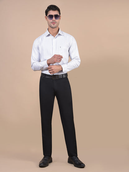Formal Trouser for Men | Breathable & Soft with Color Fastness Regular Fit Poly Viscose Fabric Solid Pattern Hook & Eye Closure