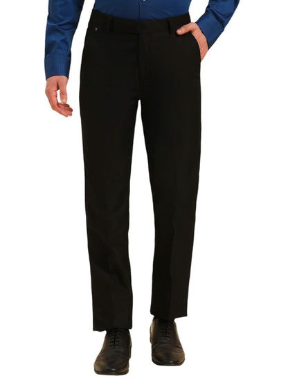 Formal Trouser for Men | Breathable & Soft with Color Fastness Regular Fit Poly Viscose Fabric Solid Pattern Hook & Eye Closure
