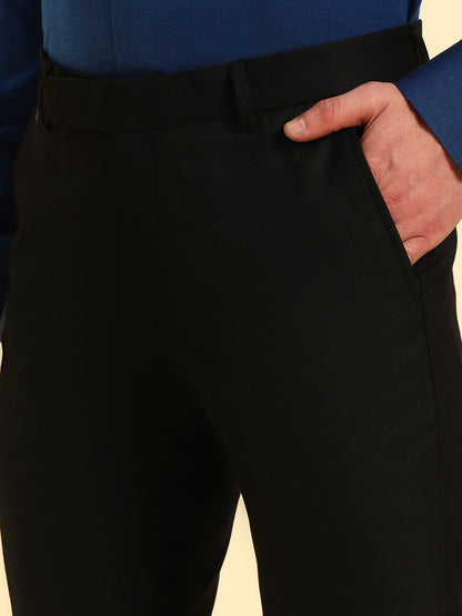 Formal Trouser for Men | Breathable & Soft with Color Fastness Regular Fit Poly Viscose Fabric Solid Pattern Hook & Eye Closure