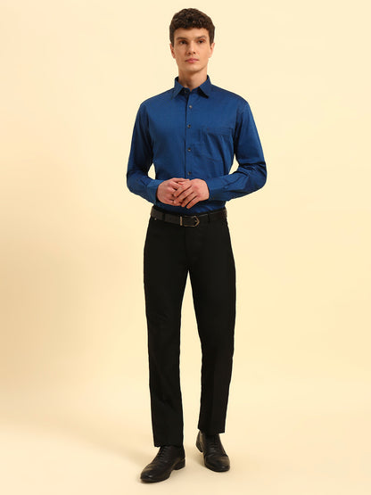 Formal Trouser for Men | Breathable & Soft with Color Fastness Regular Fit Poly Viscose Fabric Solid Pattern Hook & Eye Closure