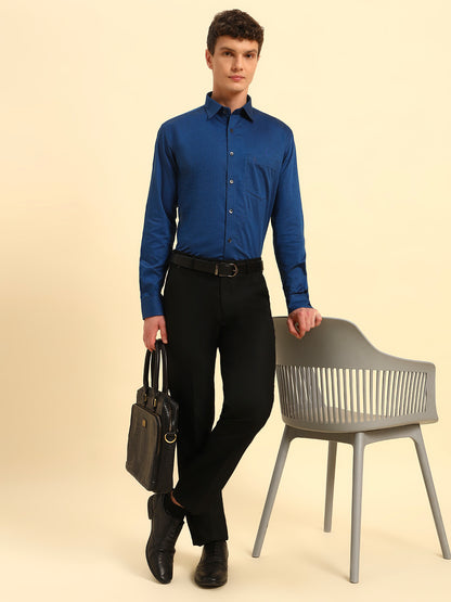 Formal Trouser for Men | Breathable & Soft with Color Fastness Regular Fit Poly Viscose Fabric Solid Pattern Hook & Eye Closure