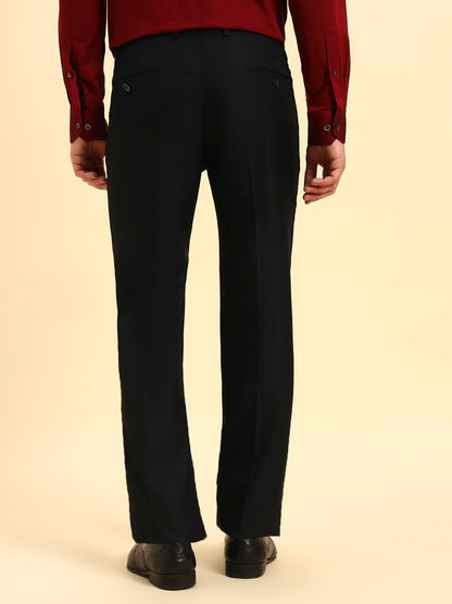 Formal Trouser for Men | Breathable & Soft with Color Fastness Regular Fit Poly Viscose Fabric Solid Pattern Hook & Eye Closure