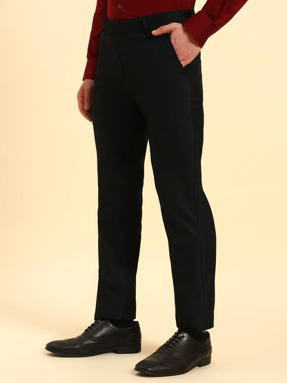 Formal Trouser for Men | Breathable & Soft with Color Fastness Regular Fit Poly Viscose Fabric Solid Pattern Hook & Eye Closure