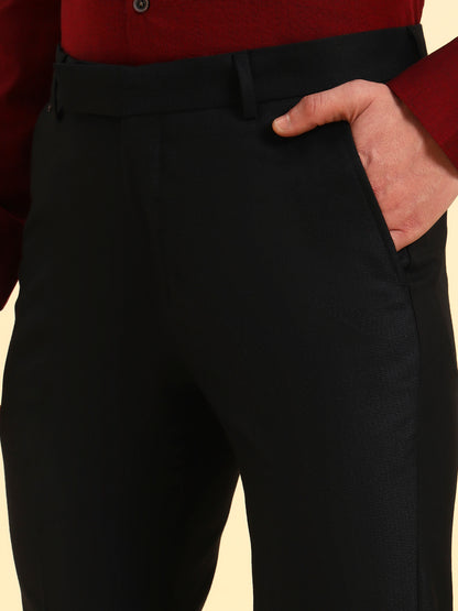 Formal Trouser for Men | Breathable & Soft with Color Fastness Regular Fit Poly Viscose Fabric Solid Pattern Hook & Eye Closure