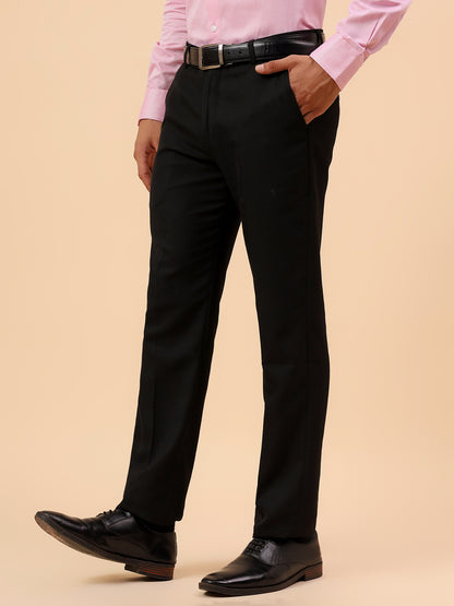 Formal Trouser for Men | Breathable & Soft with Color Fastness Regular Fit Poly Viscose Fabric Solid Pattern Hook & Eye Closure