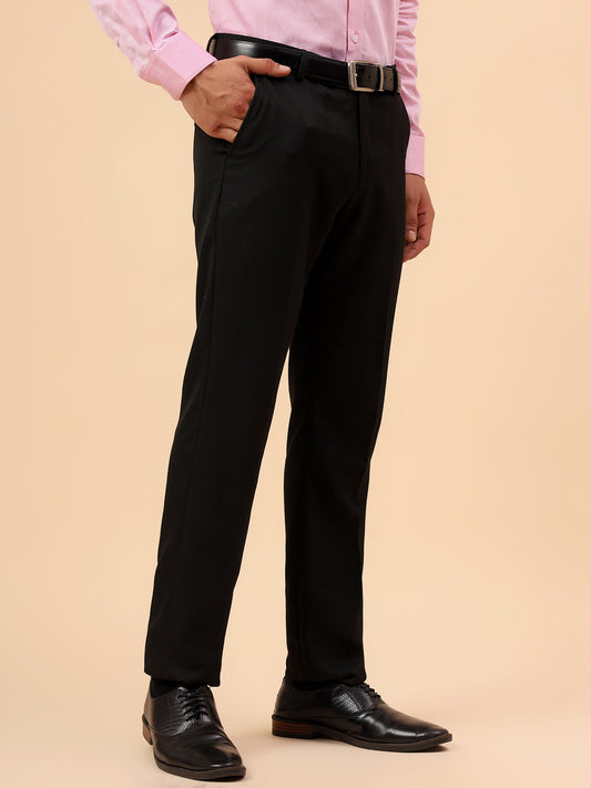 Formal Trouser for Men | Breathable & Soft with Color Fastness Regular Fit Poly Viscose Fabric Solid Pattern Hook & Eye Closure