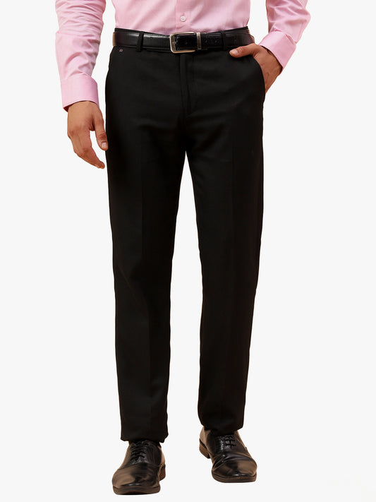 Formal Trouser for Men | Breathable & Soft with Color Fastness Regular Fit Poly Viscose Fabric Solid Pattern Hook & Eye Closure