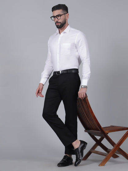 Formal Trouser for Men | Breathable & Soft with Color Fastness Regular Fit Poly Viscose Fabric Solid Pattern Hook & Eye Closure