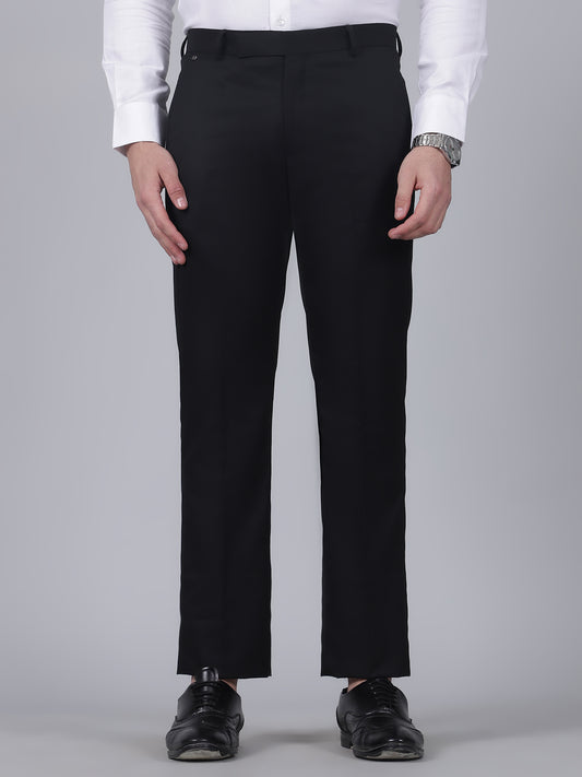 Formal Trouser for Men | Breathable & Soft with Color Fastness Regular Fit Poly Viscose Fabric Solid Pattern Hook & Eye Closure