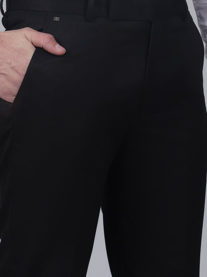Formal Trouser for Men | Breathable & Soft with Color Fastness Regular Fit Poly Viscose Fabric Solid Pattern Hook & Eye Closure