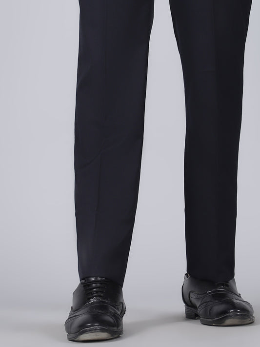 Formal Trouser for Men | Breathable & Soft with Color Fastness Regular Fit Poly Viscose Fabric Self Design Pattern Hook & Eye Closure