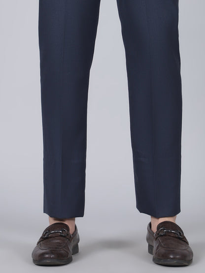 Formal Trouser for Men | Breathable & Soft with Color Fastness Regular Fit Poly Viscose Fabric Self Design Pattern Hook & Eye Closure