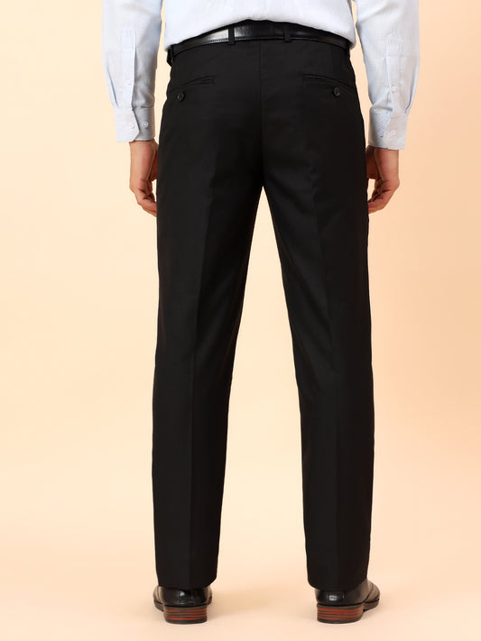 Formal Trousers for Men l Breathable & Soft with Color Fastness Regular Fit Poly Viscose Fabric Solid Pattern Hook & Eye Closure