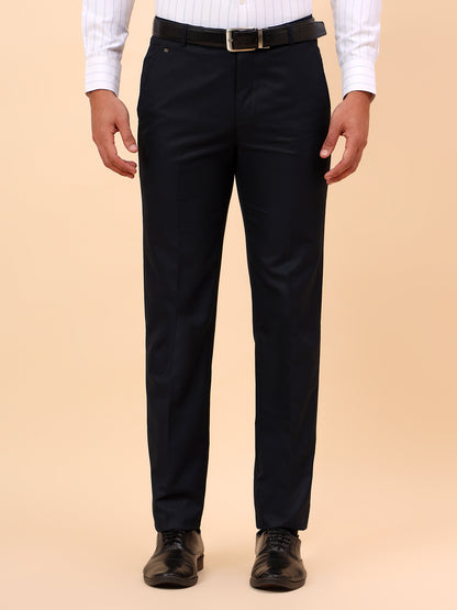 Formal Trousers for Men l Breathable & Soft with Color Fastness Regular Fit Poly Viscose Fabric Solid Pattern Hook & Eye Closure