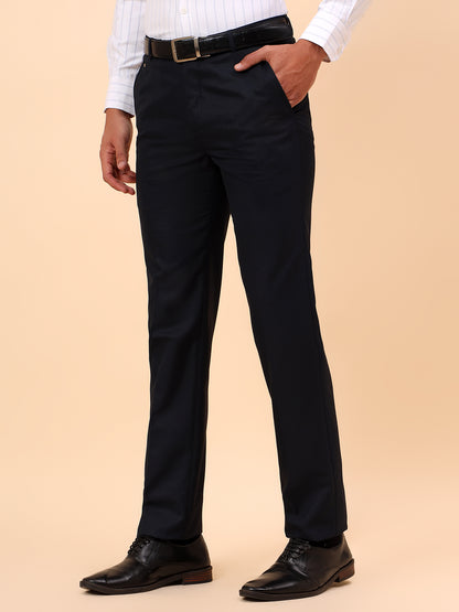Formal Trousers for Men l Breathable & Soft with Color Fastness Regular Fit Poly Viscose Fabric Solid Pattern Hook & Eye Closure