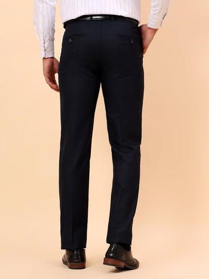 Formal Trousers for Men l Breathable & Soft with Color Fastness Regular Fit Poly Viscose Fabric Solid Pattern Hook & Eye Closure