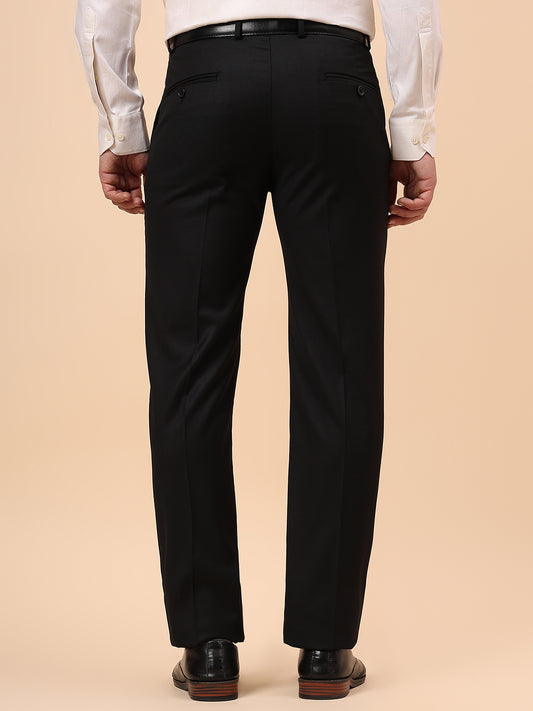 Formal Trouser for Men | Breathable & Soft with Color Fastness Regular Fit Terry Rayon Fabric Solid Pattern Hook & Eye Closure