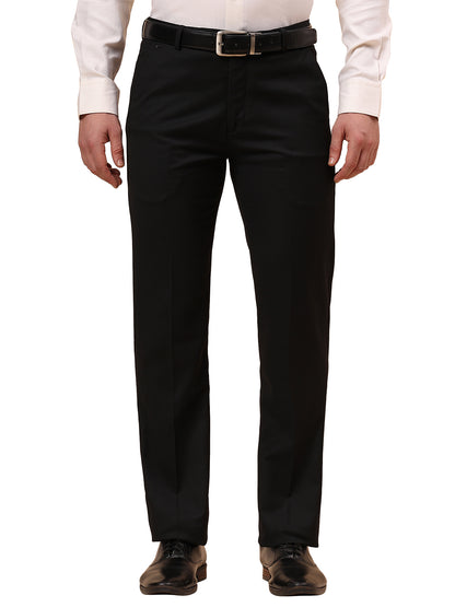 Formal Trouser for Men | Breathable & Soft with Color Fastness Regular Fit Terry Rayon Fabric Solid Pattern Hook & Eye Closure